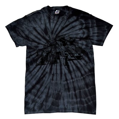 Vintage Trump Garbage Truck Waste Management 47th President Tie-Dye T-Shirt