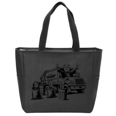 Vintage Trump Garbage Truck Waste Management 47th President Zip Tote Bag