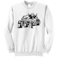 Vintage Trump Garbage Truck Waste Management 47th President Sweatshirt