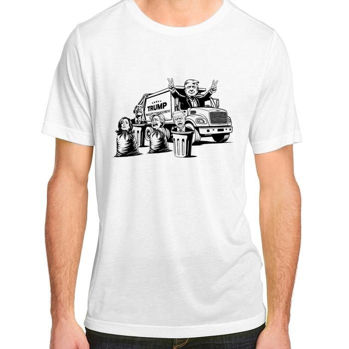 Vintage Trump Garbage Truck Waste Management 47th President Adult ChromaSoft Performance T-Shirt