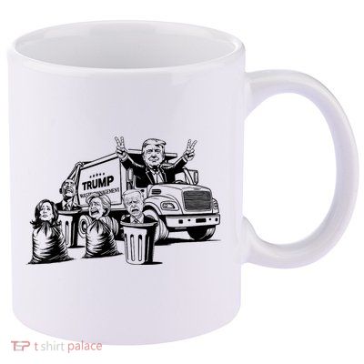 Vintage Trump Garbage Truck Waste Management 47th President 11oz C Handle Ceramic Mug