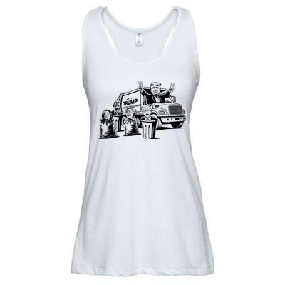 Vintage Trump Garbage Truck Waste Management 47th President Ladies Essential Flowy Tank
