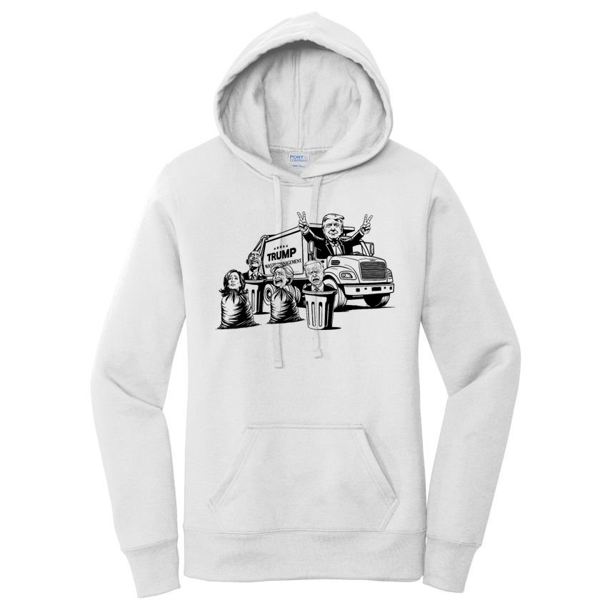 Vintage Trump Garbage Truck Waste Management 47th President Women's Pullover Hoodie