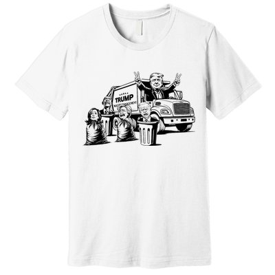 Vintage Trump Garbage Truck Waste Management 47th President Premium T-Shirt