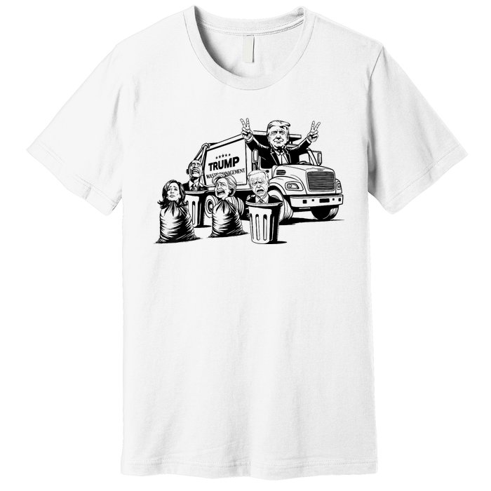 Vintage Trump Garbage Truck Waste Management 47th President Premium T-Shirt