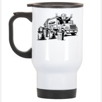 Vintage Trump Garbage Truck Waste Management 47th President Stainless Steel Travel Mug