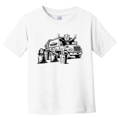Vintage Trump Garbage Truck Waste Management 47th President Toddler T-Shirt