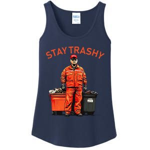 Vote Trump Garbage Man Stay Trashy 2024 Election President Ladies Essential Tank