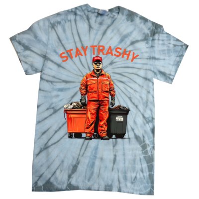 Vote Trump Garbage Man Stay Trashy 2024 Election President Tie-Dye T-Shirt