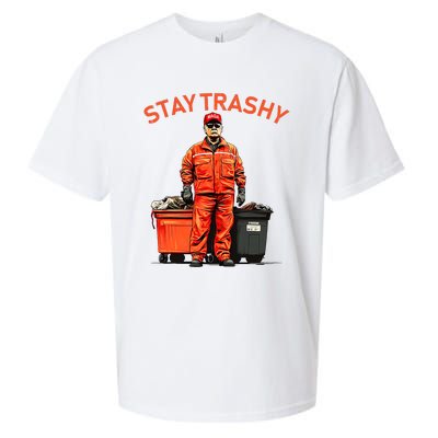 Vote Trump Garbage Man Stay Trashy 2024 Election President Sueded Cloud Jersey T-Shirt