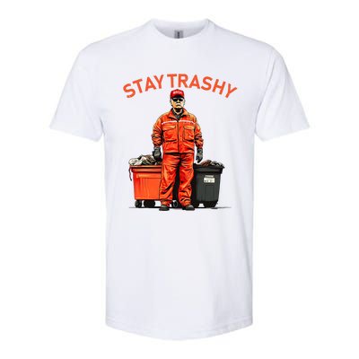 Vote Trump Garbage Man Stay Trashy 2024 Election President Softstyle CVC T-Shirt