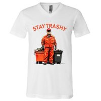 Vote Trump Garbage Man Stay Trashy 2024 Election President V-Neck T-Shirt