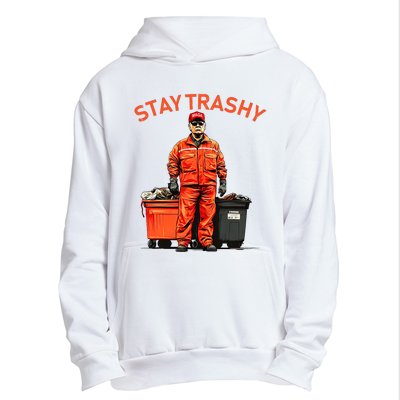 Vote Trump Garbage Man Stay Trashy 2024 Election President Urban Pullover Hoodie