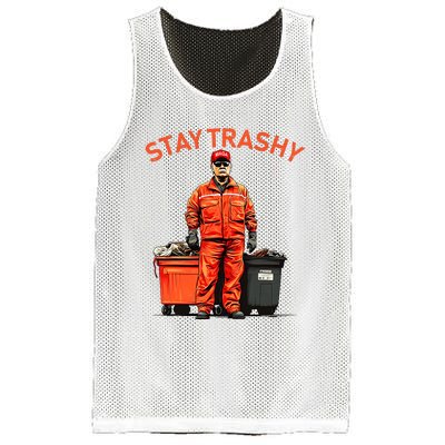 Vote Trump Garbage Man Stay Trashy 2024 Election President Mesh Reversible Basketball Jersey Tank