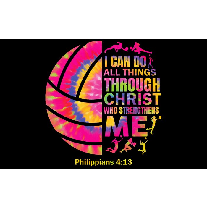 Volleyball Teen Girl Christian Christ Tie Dye Bumper Sticker