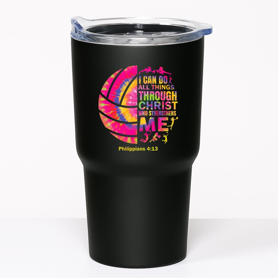 Volleyball Teen Girl Christian Christ Tie Dye Tumbler