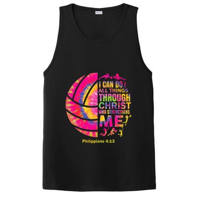 Volleyball Teen Girl Christian Christ Tie Dye PosiCharge Competitor Tank
