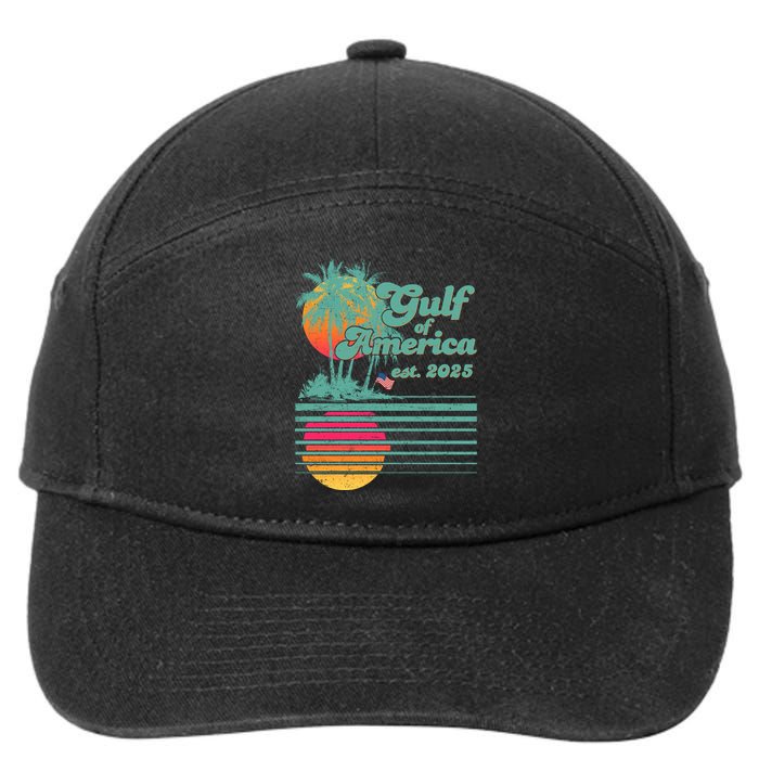 Vintage Tropical Gulf Of America Est 2025 7-Panel Snapback Hat