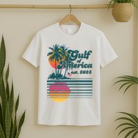 Vintage Tropical Gulf Of America Est 2025 T-Shirt