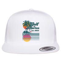 Vintage Tropical Gulf Of America Est 2025 Flat Bill Trucker Hat