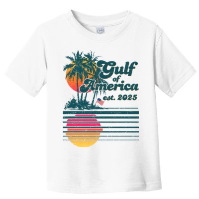 Vintage Tropical Gulf Of America Est 2025 Toddler T-Shirt