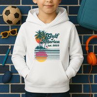 Vintage Tropical Gulf Of America Est 2025 Kids Hoodie