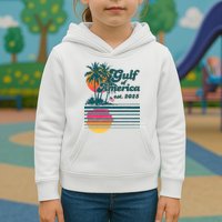 Vintage Tropical Gulf Of America Est 2025 Kids Hoodie