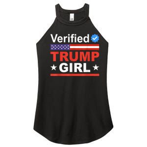 Verified Trump Girl 2024 Patriotic Us Flag Republican Funny Women's Perfect Tri Rocker Tank