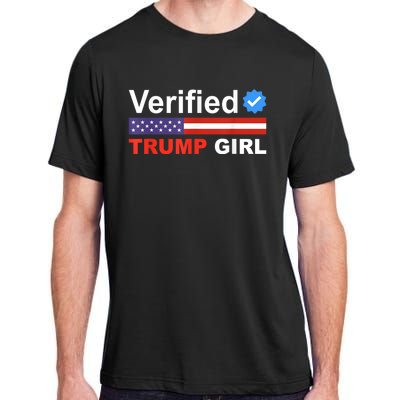 Verified Trump Girl 2024 Patriotic Us Flag Republican Funny Adult ChromaSoft Performance T-Shirt