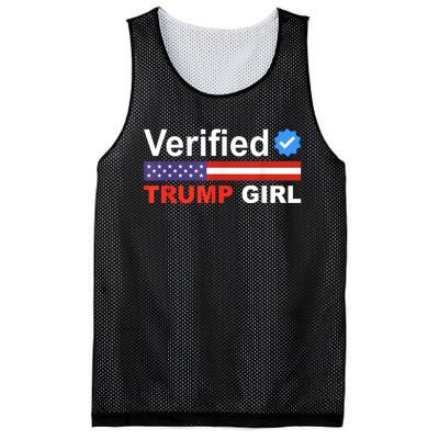 Verified Trump Girl 2024 Patriotic Us Flag Republican Funny Mesh Reversible Basketball Jersey Tank