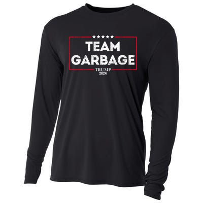 Vintage Team Garbage For Trump 2024 Cooling Performance Long Sleeve Crew