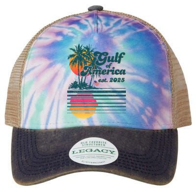 Vintage Tropical Gulf Of America Est 2025 Legacy Tie Dye Trucker Hat