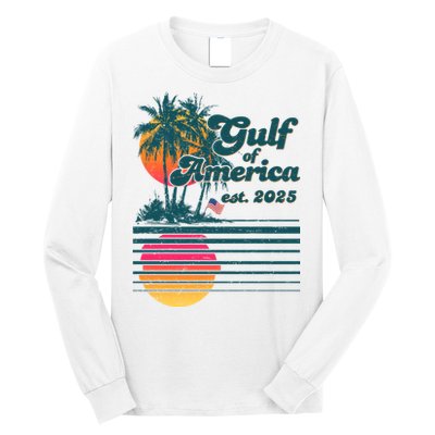 Vintage Tropical Gulf Of America Est 2025 Long Sleeve Shirt