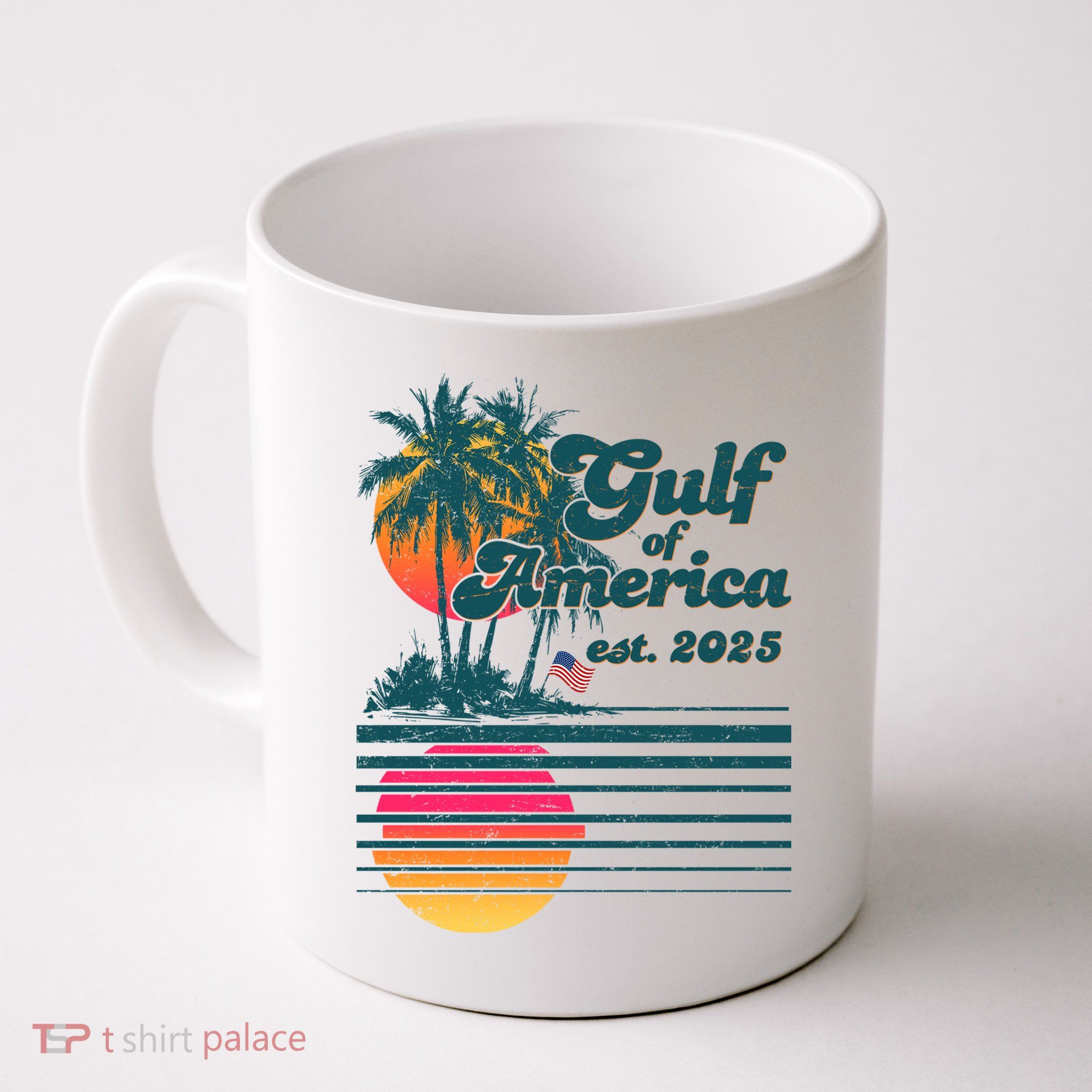 Vintage Tropical Gulf Of America Est 2025 Mug