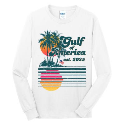 Vintage Tropical Gulf Of America Est 2025 Tall Long Sleeve T-Shirt