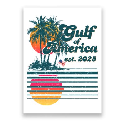 Vintage Tropical Gulf Of America Est 2025 Poster