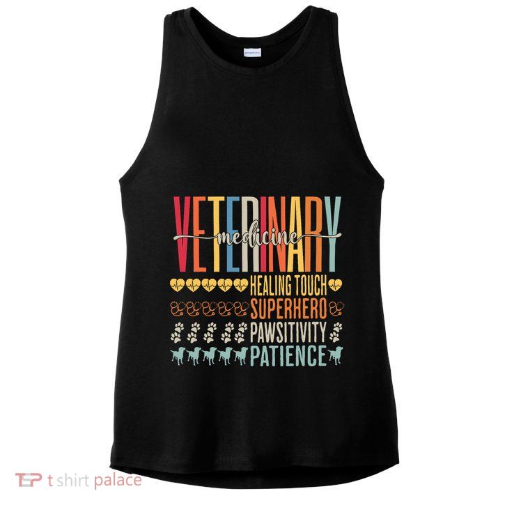 Vet Tech Gifts Veterinary Technician Gifts Appreciation Day Ladies PosiCharge Tri-Blend Wicking Tank