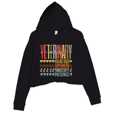 Vet Tech Gifts Veterinary Technician Gifts Appreciation Day Crop Fleece Hoodie