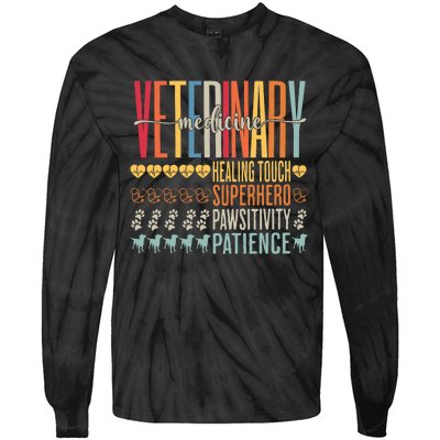 Vet Tech Gifts Veterinary Technician Gifts Appreciation Day Tie-Dye Long Sleeve Shirt