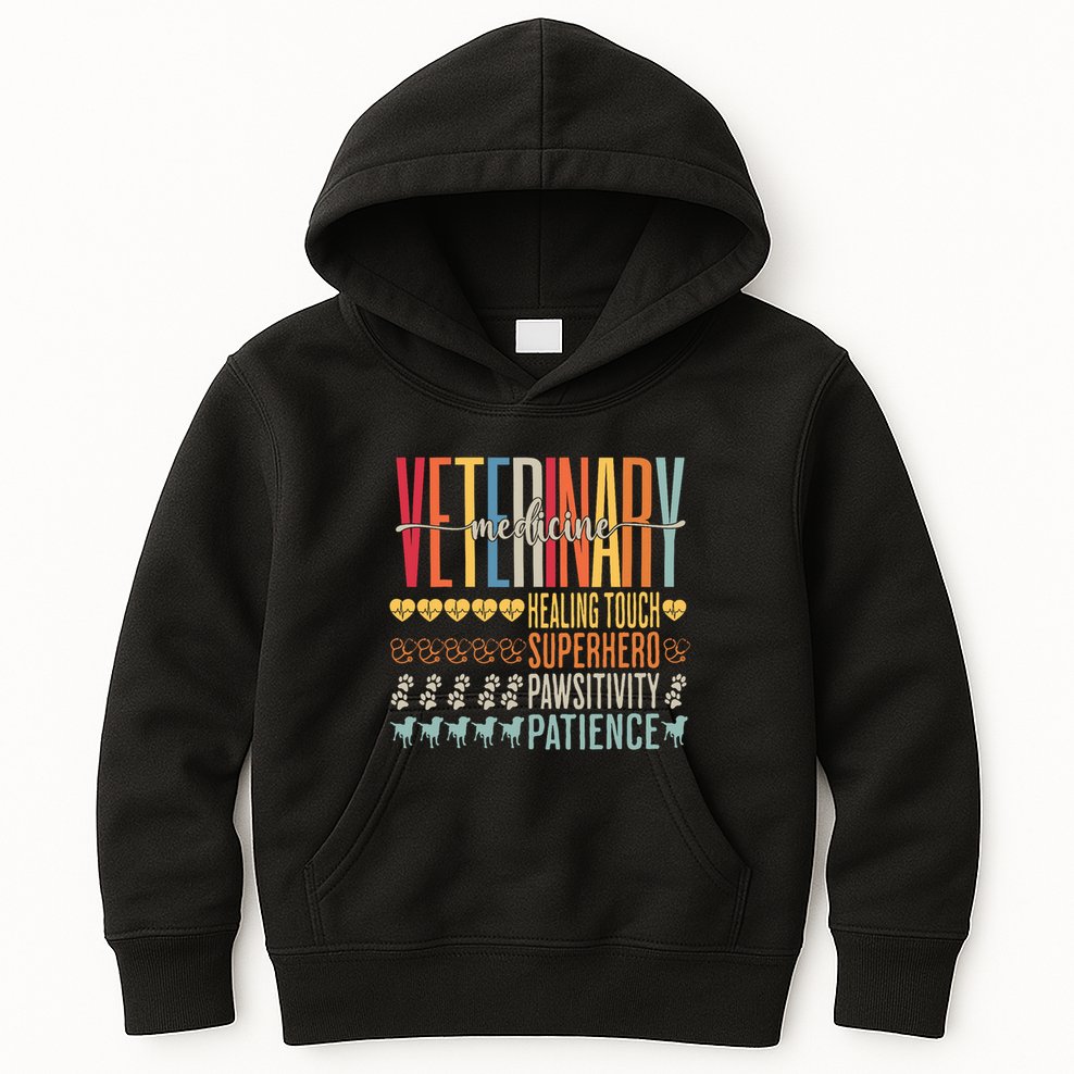 Vet Tech Gifts Veterinary Technician Gifts Appreciation Day Kids Hoodie