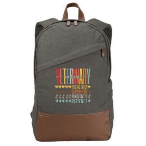 Vet Tech Gifts Veterinary Technician Gifts Appreciation Day Cotton Canvas Backpack