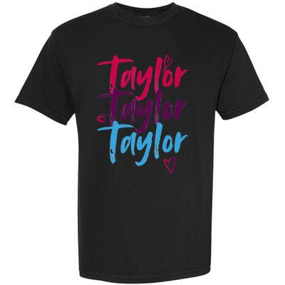 Vintage Taylor Groovy 80S Personalized Design Garment-Dyed Heavyweight T-Shirt