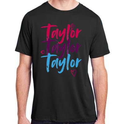 Vintage Taylor Groovy 80S Personalized Design Adult ChromaSoft Performance T-Shirt