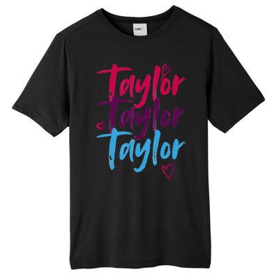 Vintage Taylor Groovy 80S Personalized Design Tall Fusion ChromaSoft Performance T-Shirt