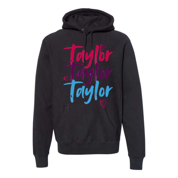 Vintage Taylor Groovy 80S Personalized Design Premium Hoodie