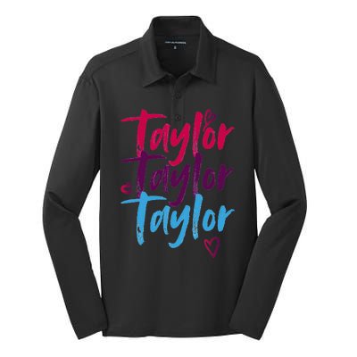 Vintage Taylor Groovy 80S Personalized Design Silk Touch Performance Long Sleeve Polo