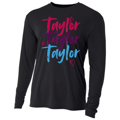 Vintage Taylor Groovy 80S Personalized Design Cooling Performance Long Sleeve Crew