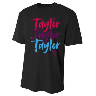 Vintage Taylor Groovy 80S Personalized Design Performance Sprint T-Shirt