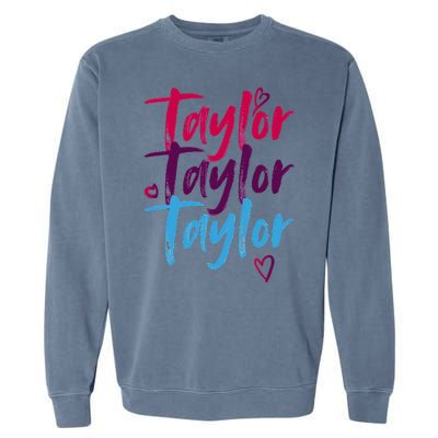 Vintage Taylor Groovy 80S Personalized Design Garment-Dyed Sweatshirt