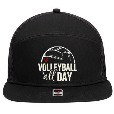 Volleyball Teen Girl Women Volleyball Graphic Volleyball 7 Panel Mesh Trucker Snapback Hat